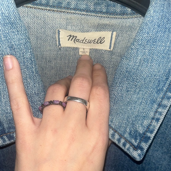 Madewell Men’s Denim Trucker Jacket Size L Excellent Condition Pre-Owned - Picture 9 of 12